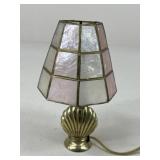 Brass Sea Shell Lamp w/ Shade