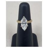 Sz 3.5 14k Gold & CZ Ring