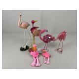 Flamingo Figures & Beanie Babies / 6 pc