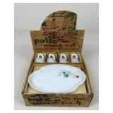 Federal Glass Company Patio Snack Set / 8 pc