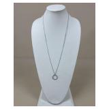 Sterling Silver Necklace w/ Ring Pendant
