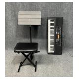 Yamaha Keyboard w/ Stool & Music Stand