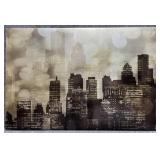 Metallic Skyline Print on Canvas by Trina