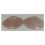 Vintage Pink Satin Cut Glass Ceiling Light Covers