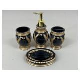 Black & Gold Bath Set