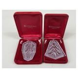 Waterford Crystal Christmas Ornaments / 2 pc