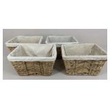 The Container Store Straw Woven Baskets / 4 pc