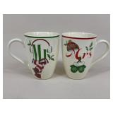 Lenox Holiday 'Mr. & Mrs.' Mugs