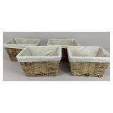 The Container Store Straw Woven Bins / 4 pc