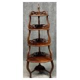 Wood Corner Etagere