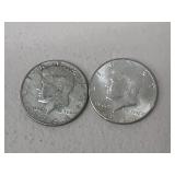 1964 Kennedy Half Dollar Coins / 2 pc