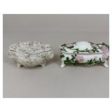 Porcelain Trinket Boxes / 2 pc