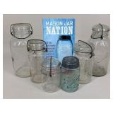 Vintage Atlas & Ball Jars W/ Mason Jar Nation Book