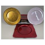 Assorted Charger Plates / 19 pc