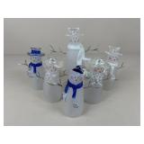 Acrylic Snowman Figures / 6 pc