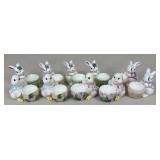 Easter Rabbit & Chick Egg Holders / 10 pc