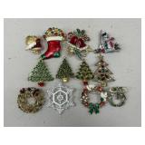 Holiday Brooches / 12 pc