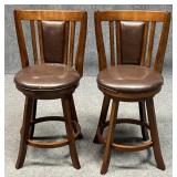 Pair of Swivel Counter Height Barstools