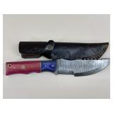 Custom Damascus Fixed Blade Knife W/ Sheath