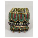 Vintage Sumatra Beaded Dowry Box