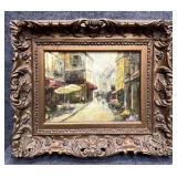 Parisian Market Street Print on Canvas