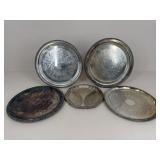 Towle/Raimond/Sheridan+ Silver Plate Trays / 5 pc