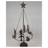 Metal Winter Tea-Light Centerpiece