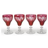 Cranberry Glasses by Bryce 4pc