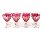 Cranberry Water Goblets by Bryce 8pc