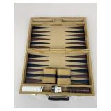 Suede Travel Backgammon Set