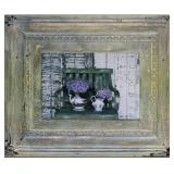 Hydrangeas Print in a Distressed Frame