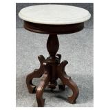 Knoxville Mahogany Side Table w/ Marble Top