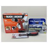 Cordless Drill, Razor Scraper, & CM Detector