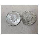 1964 Half Dollar Coins / 2 pc