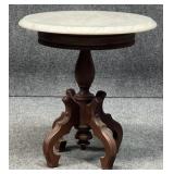 Mahogany Parlor Table w / Marble Top