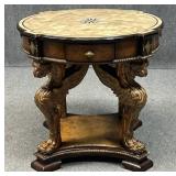 Monarch Ornate Round Foyer Table w/ Drawers