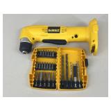 DeWalt VSR Cordless Right Angle Drill w/ Bits