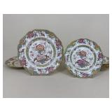 Royal Cauldon "Bentick Green" Plates / 10 pc