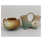 Roseville Pottery & Weller Pottery Vases / 2 pc