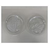 Lalique Crystal Collector Plates / 2 pc