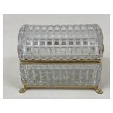 Crystal & Gold Tone Trinket Box
