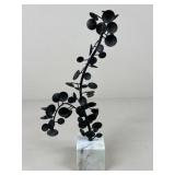 Metal Sculpture with Marble Base