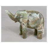 Green Onyx Elephant Figure