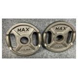 Max 10lbs Olympic Grip Weight Plates