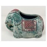 Painted Terracotta Elephant Planter