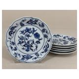 Blue Danube Soup Bowl Saucer Plates / 6 pc