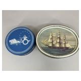 Vintage Decorative Tins / 2 pc