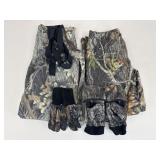 Sz M/XL Camo Pants, Overalls, & Gloves / 4 pc