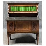 Dry Sink w/ Limestone Counter & Tile Backsplash