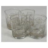 Culver 'Ice Flower' Old Fashion Glasses / 4 pc